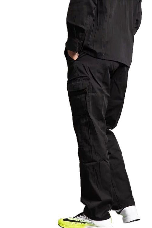 Multiple Pockets Work Pants D610 Black