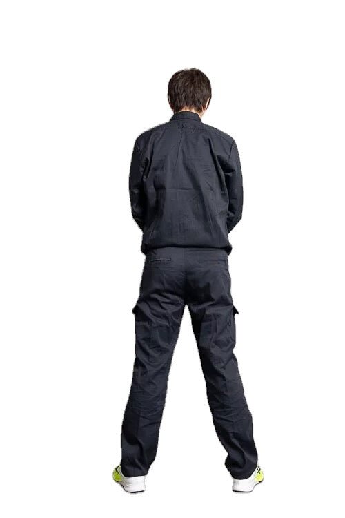 Multiple Pockets Work Pants D622 Dark Blue