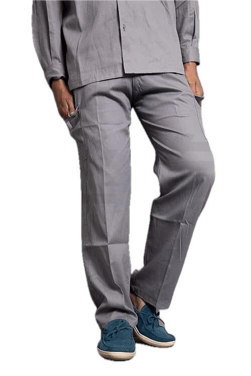 Multiple Pockets Work Pants D611 Medium Grey