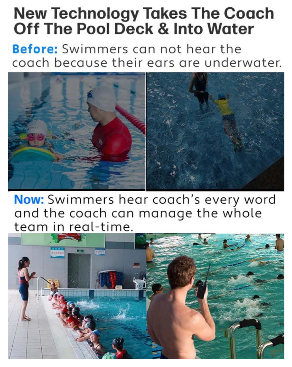 Bone Conduction Communicator for Swimming Training &amp; Coaching
