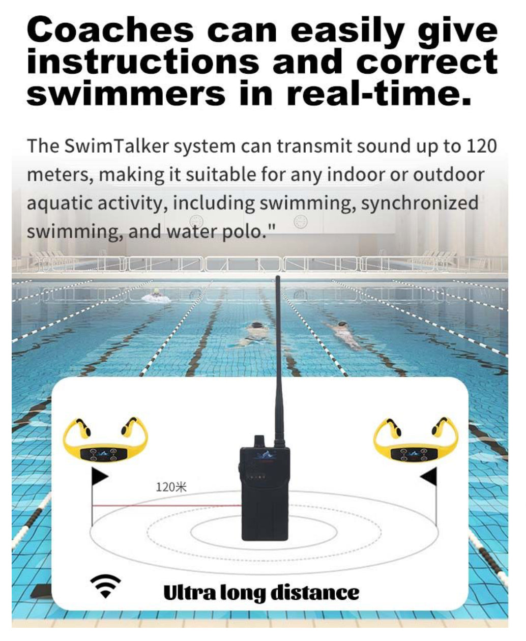 Bone Conduction Communicator for Swimming Training &amp; Coaching